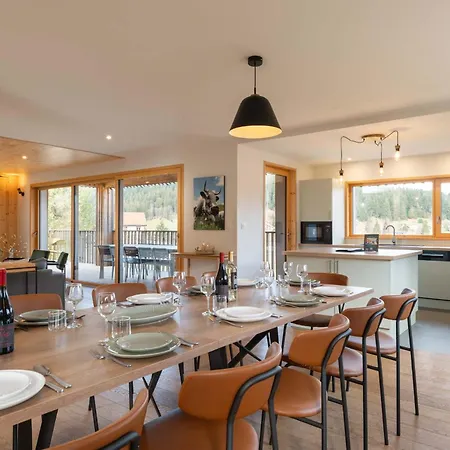 L'urson, Spacieux, Jacuzzi, Hammam Et Sauna Dağ evi *